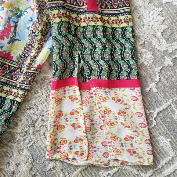 New Directions Brand Top Blouse Boho Multi-Color Floral Print Size 0X - Picture 9 of 11